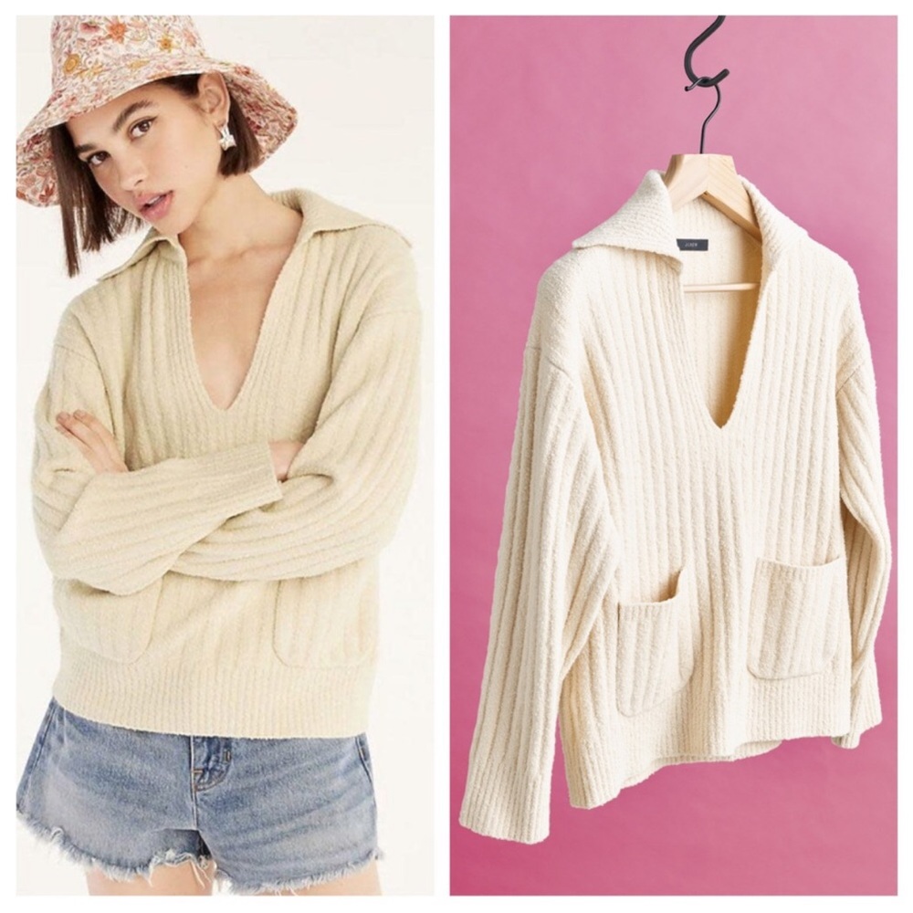 J. Crew Beachy Collared Sweater